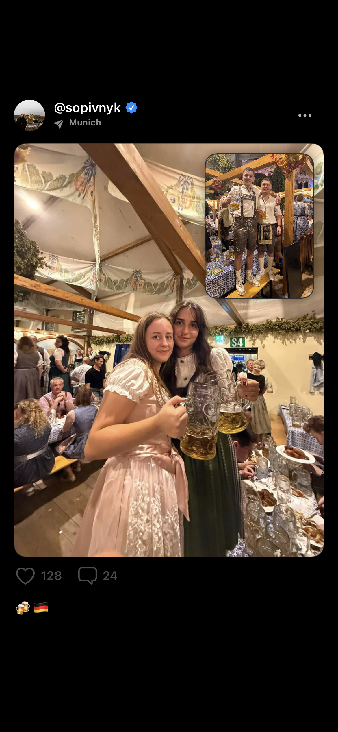 An Oktoberfest post with a small overlay photo